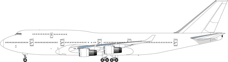 Boeing 747-400 сбоку