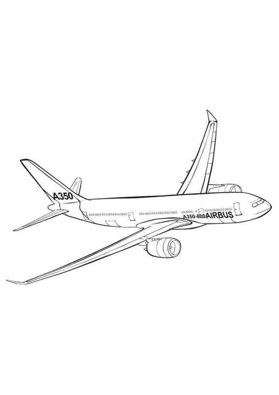 Раскраска Airbus a350