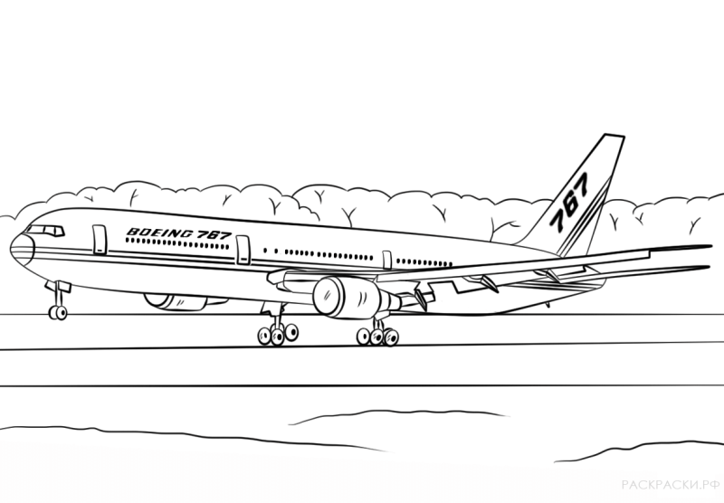 Раскраска самолет Боинг 737