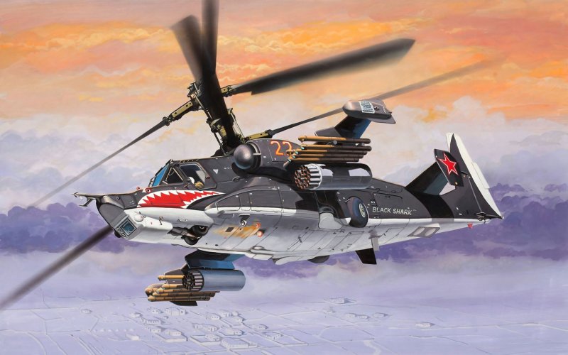 Ударный вертолет ка-50 черная акула