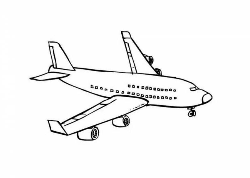 Раскраска самолет Боинг 747