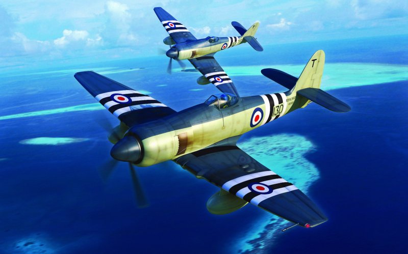 Hawker Sea Fury fb11 модель