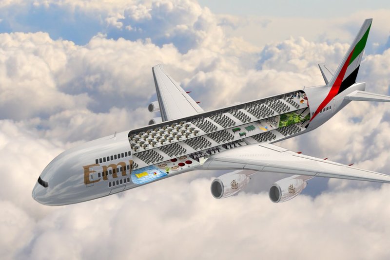 Airbus a380 Emirates лестница
