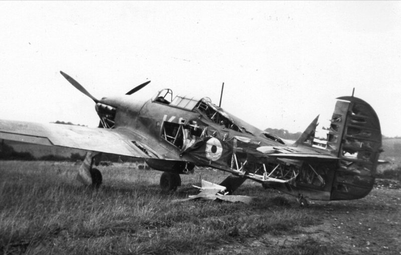 Сбитый Hawker Hurricane