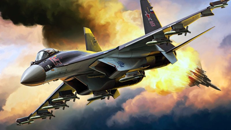 Российский истребитель Су-35 Kitty Hawk kh80142 1 48