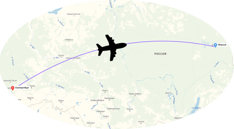Москва Красноярск маршрут самолета