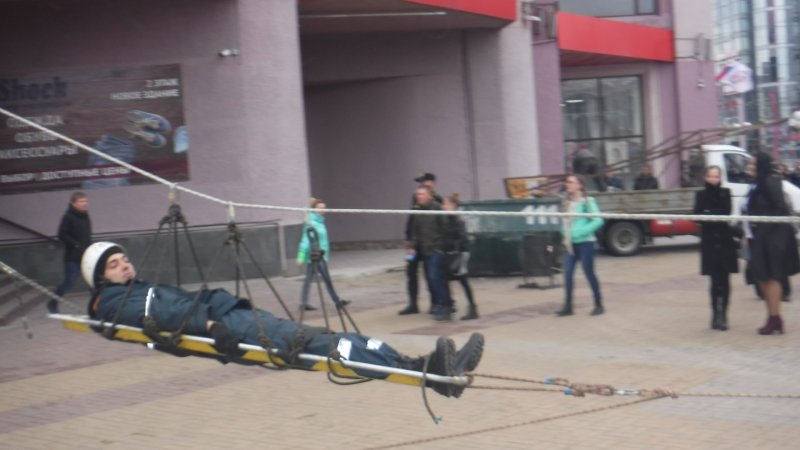Эвакуация пострадавших с высоты