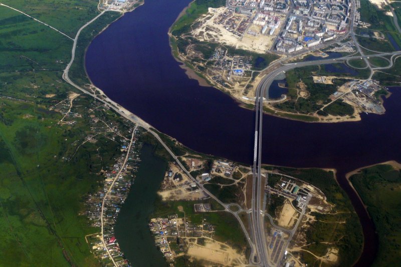 Сургут вид с спутника