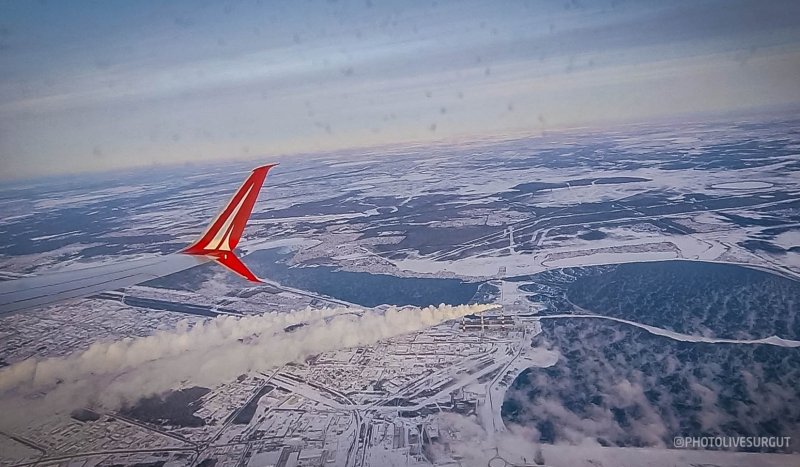 Сургут вид из самолета