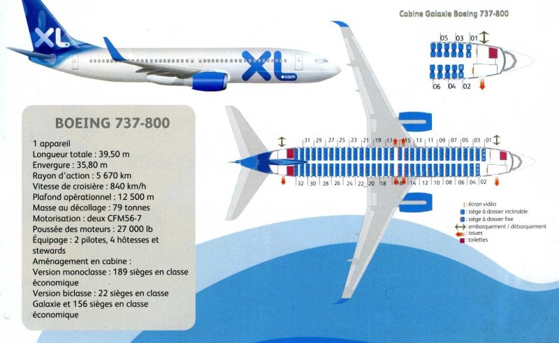 Схема самолета Боинг 737-800
