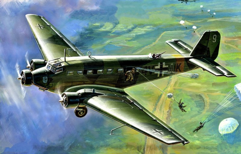Немецкий военный самолет Junkers ju 52