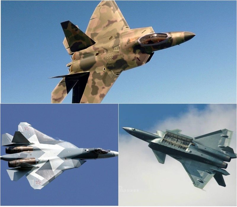 F22 Раптор и Су 57