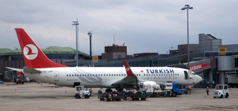Боинг 737-800 Туркиш Эйрлайнс в аэропорту Внуково