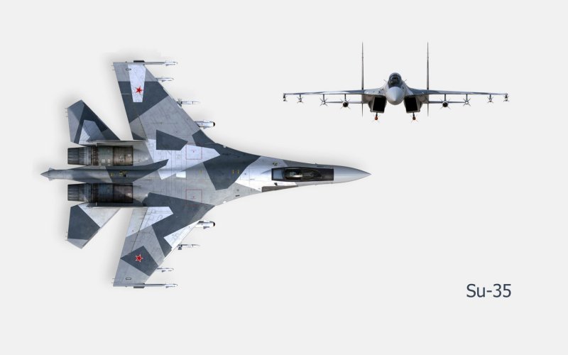 Су-35 истребитель сбоку