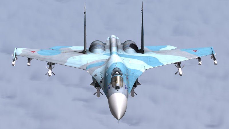 Истребитель Су 27 спереди