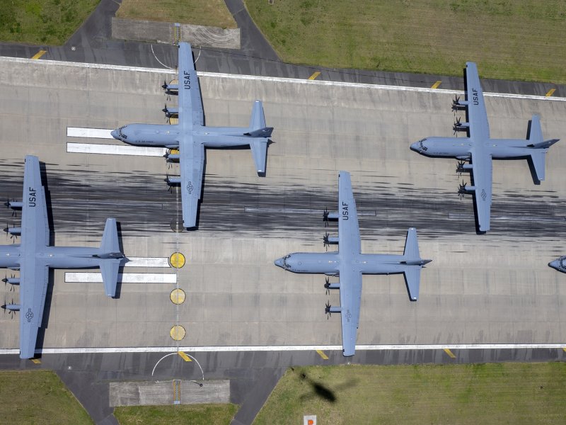 C-130 Геркулес вид сверху