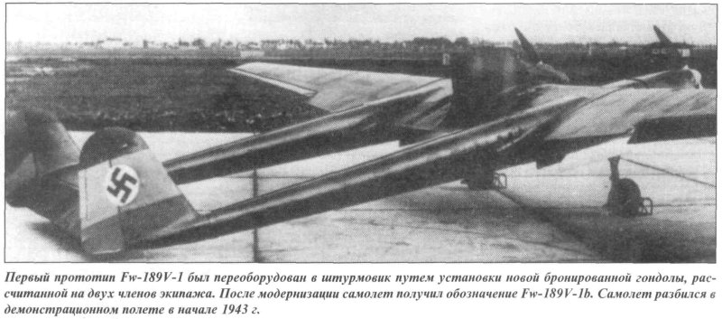 Крыло самолёт разведчик FW-189 рама