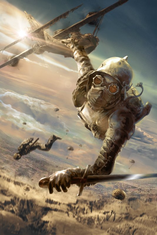 Дизельпанк Sci Fi самолеты