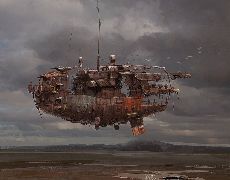 Стимпанк воздушный корабль Ian MCQUE