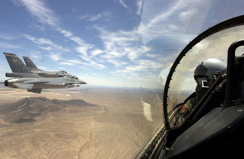 F-16 вид из кабины