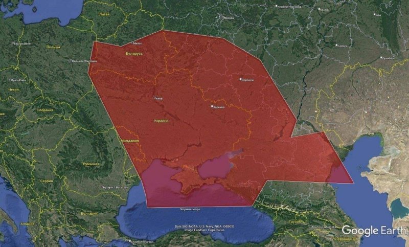 Закрытая зона полетов России