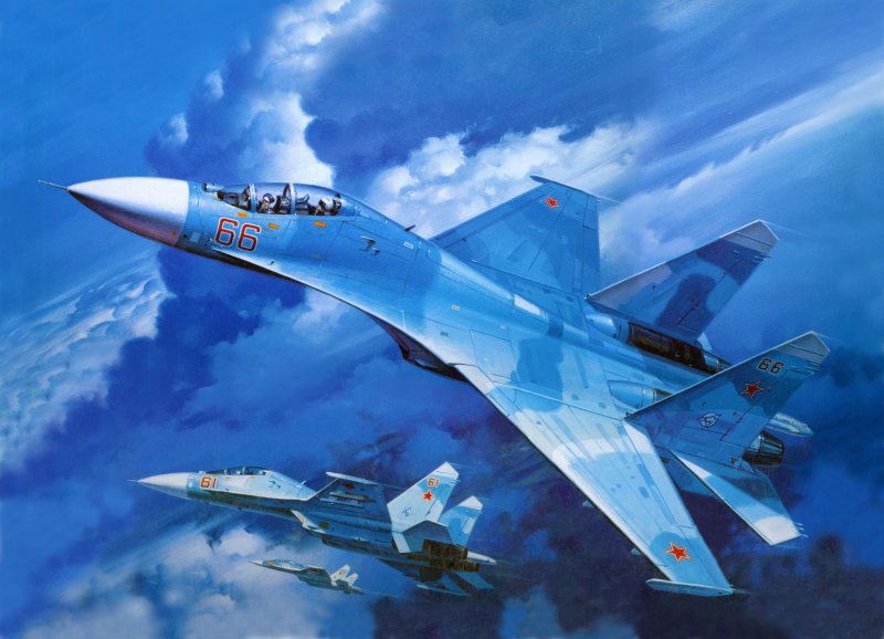 Военный истребитель Су 27