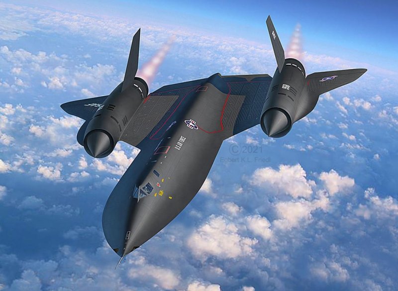 SR-71 Blackbird вид сверху