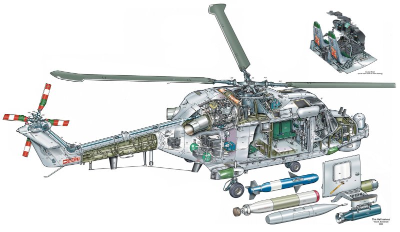 Вертолёт super Lynx чертежи