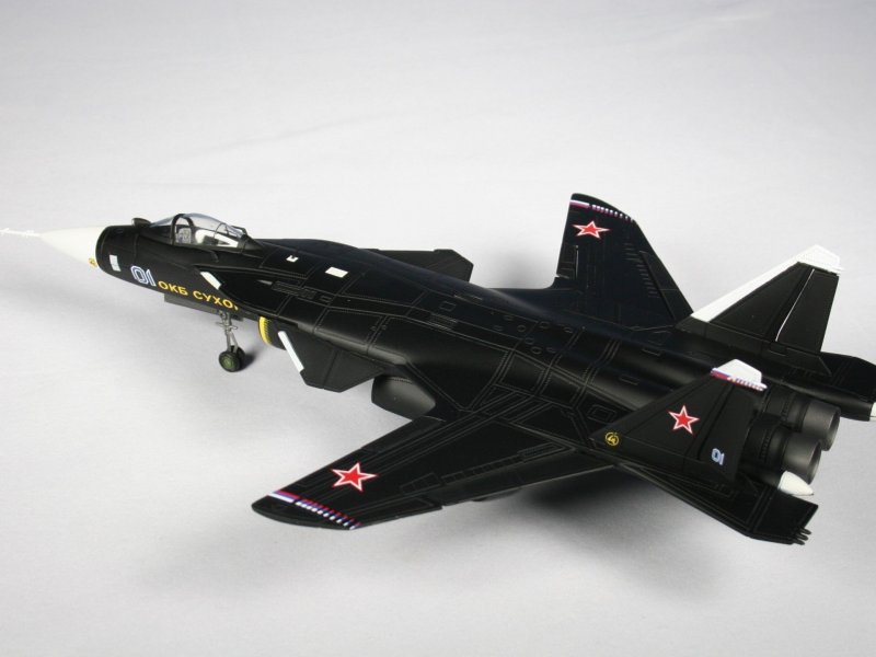 Самолет с обратной стреловидностью крыла Су-47