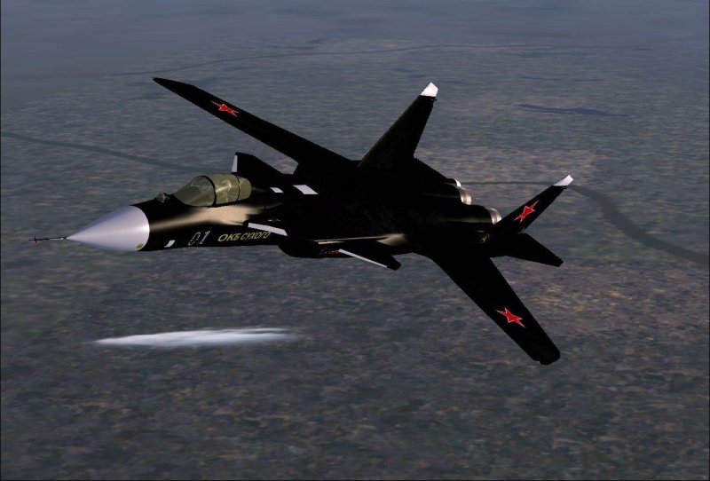 Су 47 Беркут вид сверху
