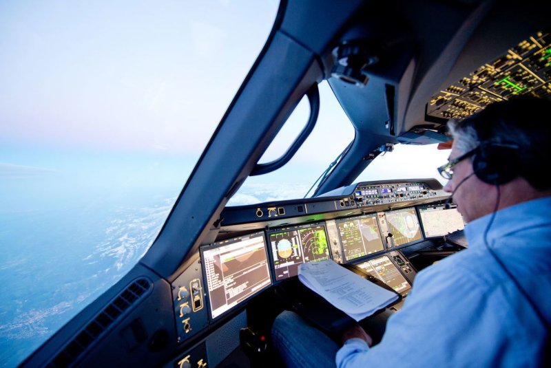 Airbus a350 кабина пилотов