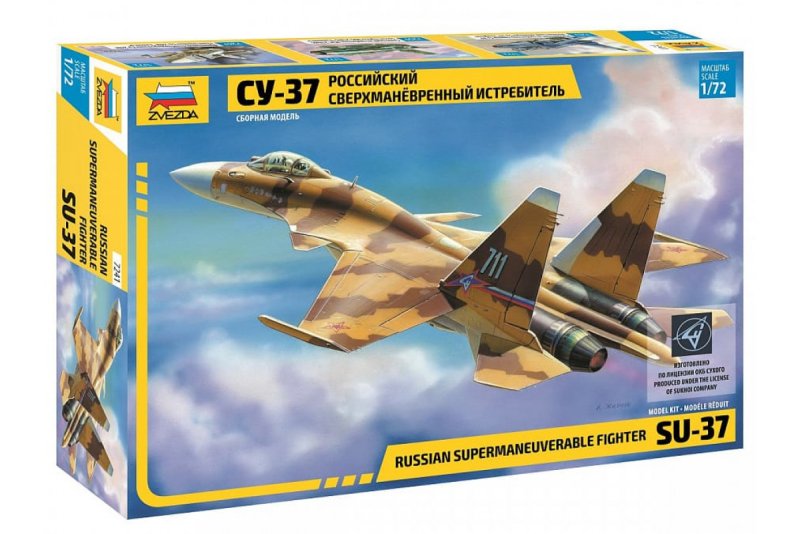 Сборная модель zvezda российский сверхманевренный истребитель Су-37 (7241) 1:72