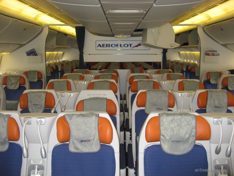 Боинг 777 Аэрофлот салон комфорт