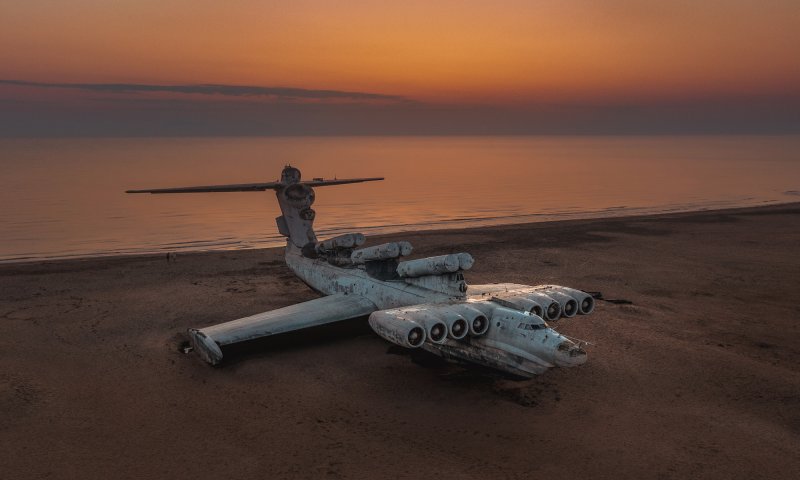 Экраноплан Лунь в Дагестане