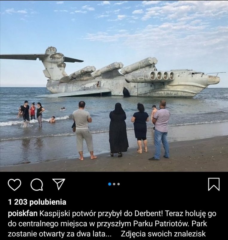 Экраноплан Лунь в Дагестане