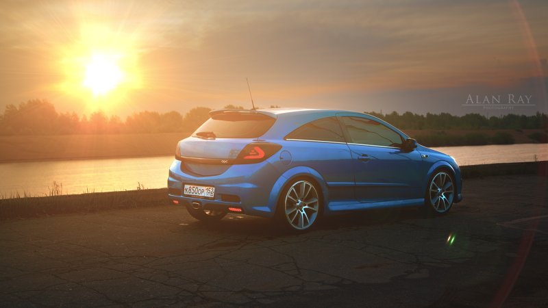 Opel Astra h GTC ночью