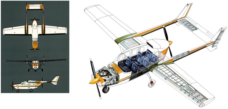Cessna 337 чертежи